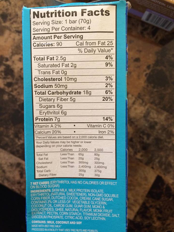 enlightened frozen hot cocoa nutritional info 90 calories per bar